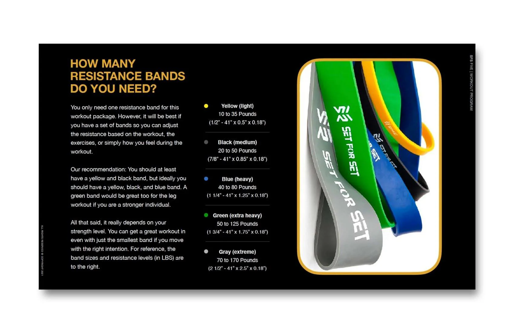 SFS FIVE Resistance Band Workout Program, 5 Full Workouts - Image 4